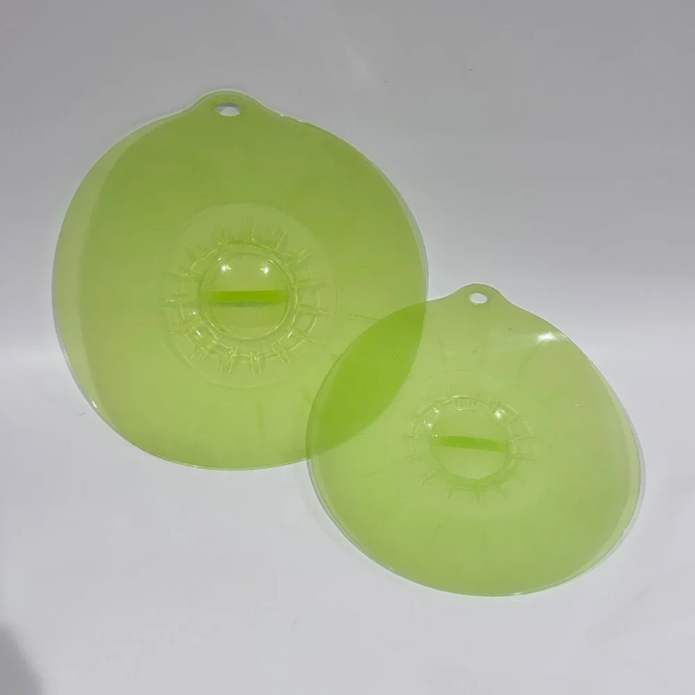 (2) Silicone Zone Silicone Push &‎ Seal Food Covers Pot Lids 10.5